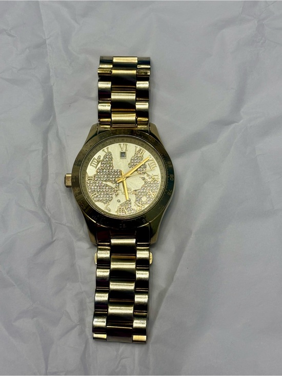 Michael Kors Gold Crystal World Dial Bracelet Watch main image 5